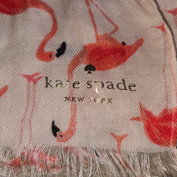 kate spade Flamingoes Scarf Summer Lightweight - Picture 8 of 10